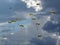 Paratroopers and dramatic sky