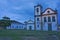 Paraty, Old city street view with a Colonial church, Brazil, South America