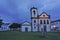 Paraty, Old city street view with a Colonial church, Brazil, South America