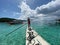 Paraw boat in Coron island in Palawan, Philippines