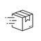 Parcel Box Fast Delivery Service Line Icon. Speed Deliver Cube Package Linear Pictogram. Post Company Quick Express