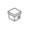 Parcel box packaging line icon