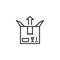 Parcel box send line icon