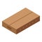 Parcel carton box icon, isometric style