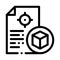 Parcel delivery document icon vector outline illustration