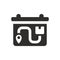 Parcel delivery route icon