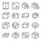 Parcel icon illustration vector set. Contains such icons as Box, cardboard, parcel, unbox, logistics, package, and more. Expanded