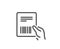 Parcel invoice line icon. Delivery document.