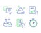 Parcel invoice, Payment card and Pyramid chart icons set. Dots message, Chemistry lab and Timer signs. Vector