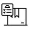 Parcel list icon outline vector. Delivery goal
