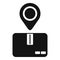 Parcel location delivery icon simple vector. Fast shipping