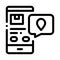 Parcel Location Phone Tracking Postal Transportation Company Icon Vector Illustration