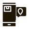 Parcel Location Phone Tracking Postal Transportation Company Icon Vector Illustration