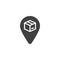 Parcel location vector icon