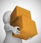 Parcel or package delivery depicts distributing Postal Services  or freight - 3d illustration