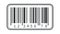 Parcel shipping, barcode isolated icon, coding and scanning