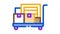 parcel trolley Icon Animation