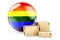 Parcels with LGBT flag. 3D rendering