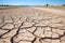 parched earth with deep cracks in a deserted area