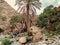 Parched riverbed called wadi in Asia, in the outskirts of Muscat, Oman