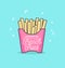 Pardon my french fries feminine inspirational poster in trendy l