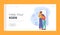 Parent Character Support Child Landing Page Template. Mother Comforting and Hug Teenage Daughter, Share Problems