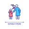 Parent and child conflict RGB color icon