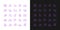 Parent and child interaction gradient icons set for dark and light mode