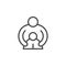 Parent and child line outline icon