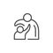 Parent and child line outline icon