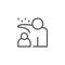 Parent and child line outline icon