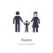 parent icon. isolated parent icon vector illustration from family relations collection. editable sing symbol can be use for web