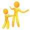 Parent love 3d humanoid icon