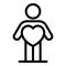 Parent love icon outline vector. Kid family