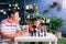 Parent sitting homeschooling with little kid, Father and son having fun preparing easy science experiment, Kid-friendly easy