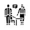 parent teacher meeting primary school glyph icon vector illustration