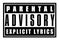 Parental advisory explicit lyrcs sign