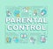 Parental control software word concepts banner