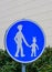 Parental guidance concept - road sign pedestrian