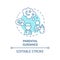 Parental guidance turquoise concept icon