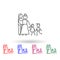 Parenthood, children multi color icon. Simple thin line, outline  of family life icons for ui and ux, website or mobile