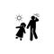 Parenting, child, walking icon. Element of positive parenting icon. Premium quality graphic design icon. Signs and symbols