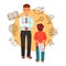 Parenting and education concept with icons