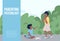 Parenting psychology banner flat vector template