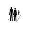 parents accompany children to school icon. Element of life married people illustration. Premium quality graphic design icon. Signs