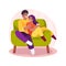 Parents alone time isolated cartoon vector illustration.