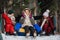 Parents bought their children tubing and now the whole family ride down the ice slide