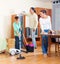 Parents and boy cleaning together