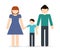 Parents and boy icon. Avatar Family design. Vector graphic