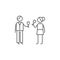 Parents, celebrating, drinks icon. Element of family life icon. Thin line icon for website design and development, app development